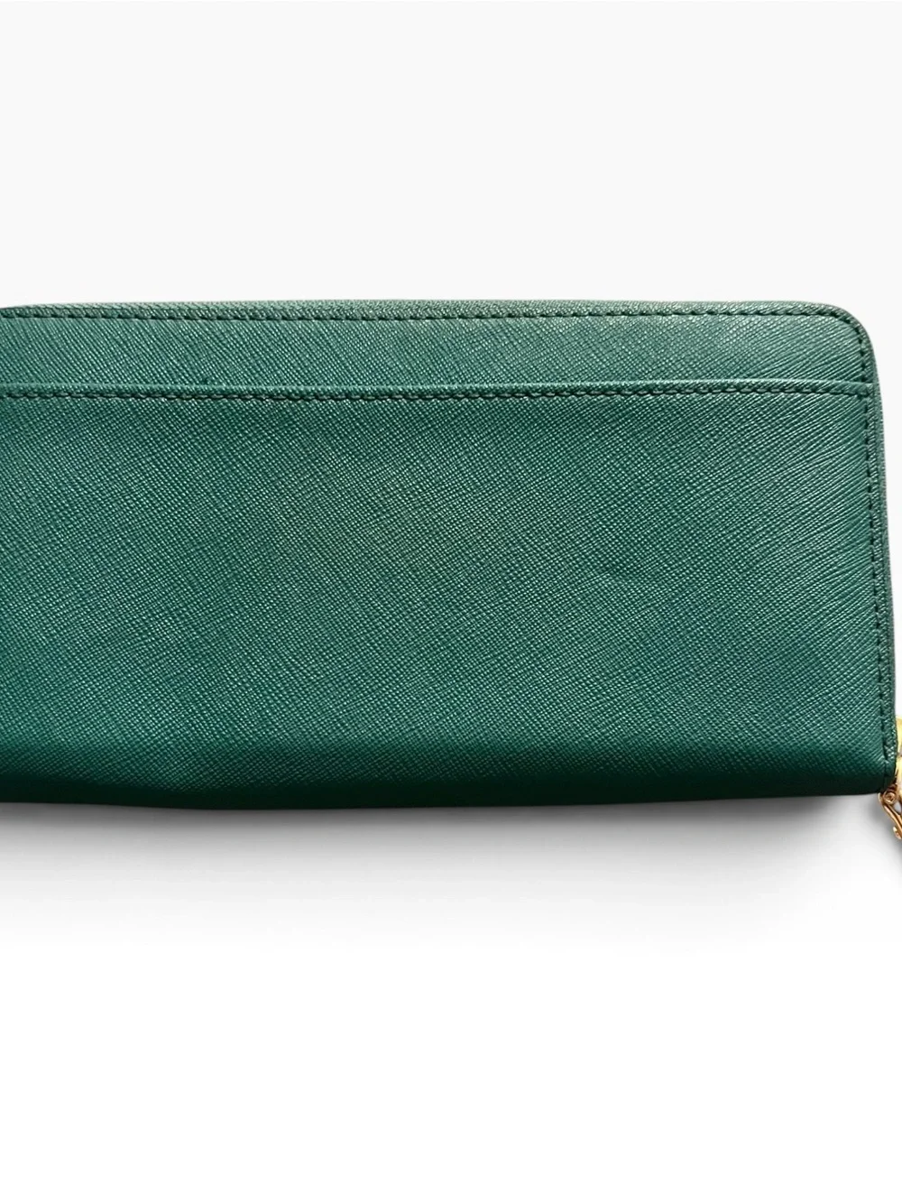 kate spade New York Teal Saffiano Zip-Around Wallet